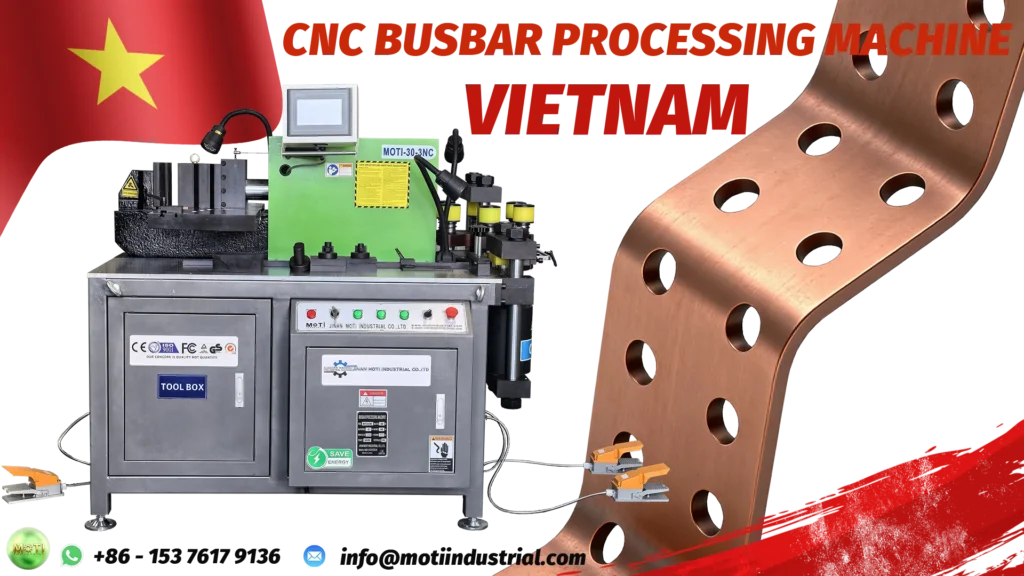 CNC hydraulic busbar bending machine MOTI-30-3NC shipped to Vietnam in July 23th, 2026